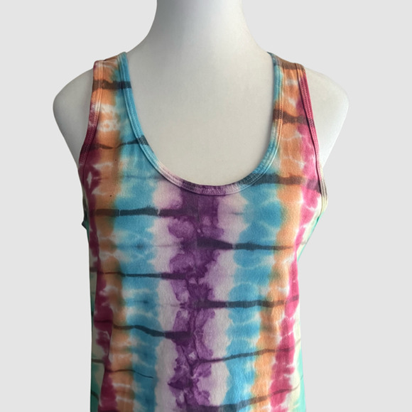 Tomcat Tie Dye Creations Women's Accordion Design Tank Multi Color, NWT-Size S - Picture 2 of 6